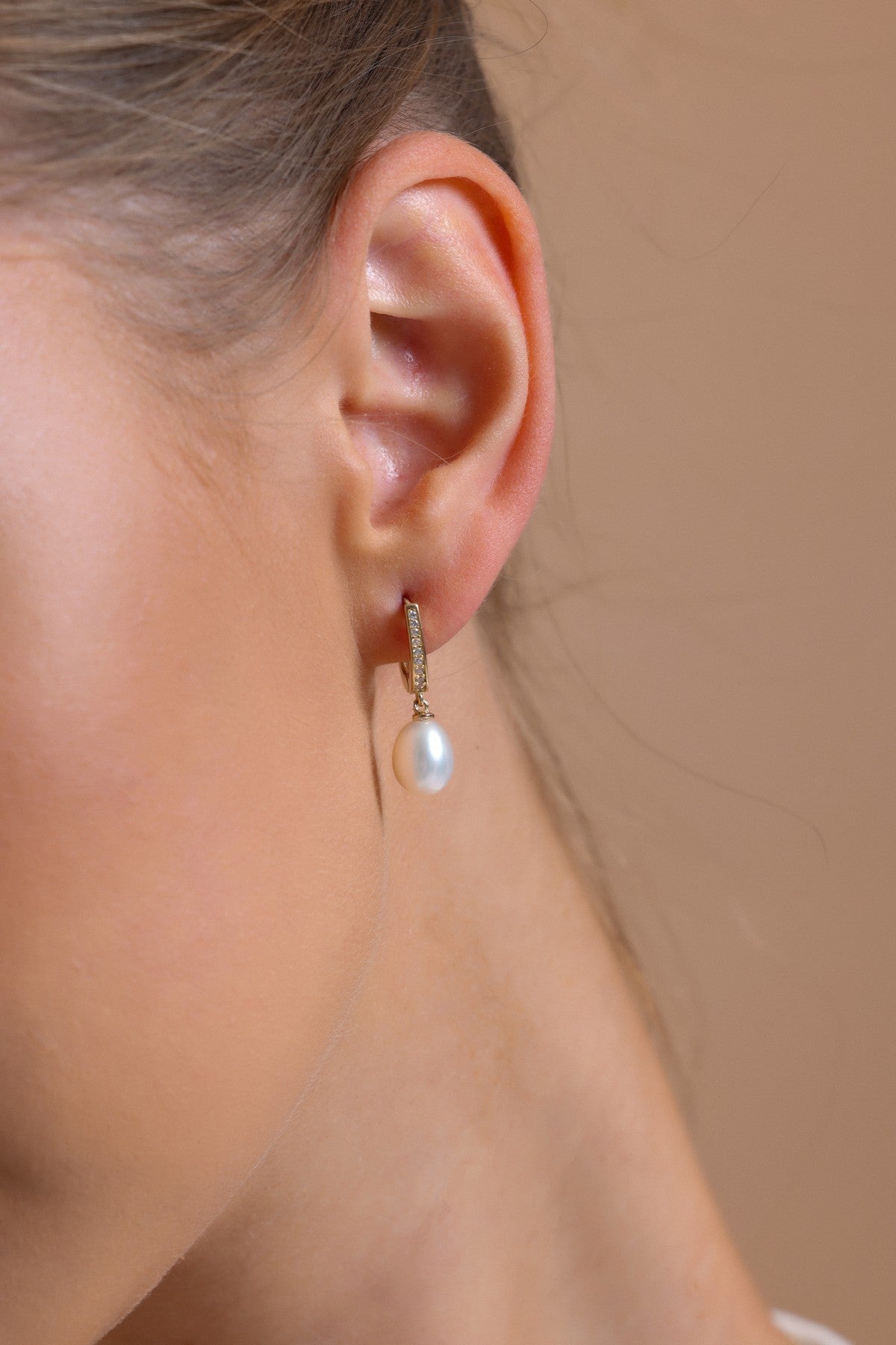 Drop Natural Pearl Necklace Earring Double Set