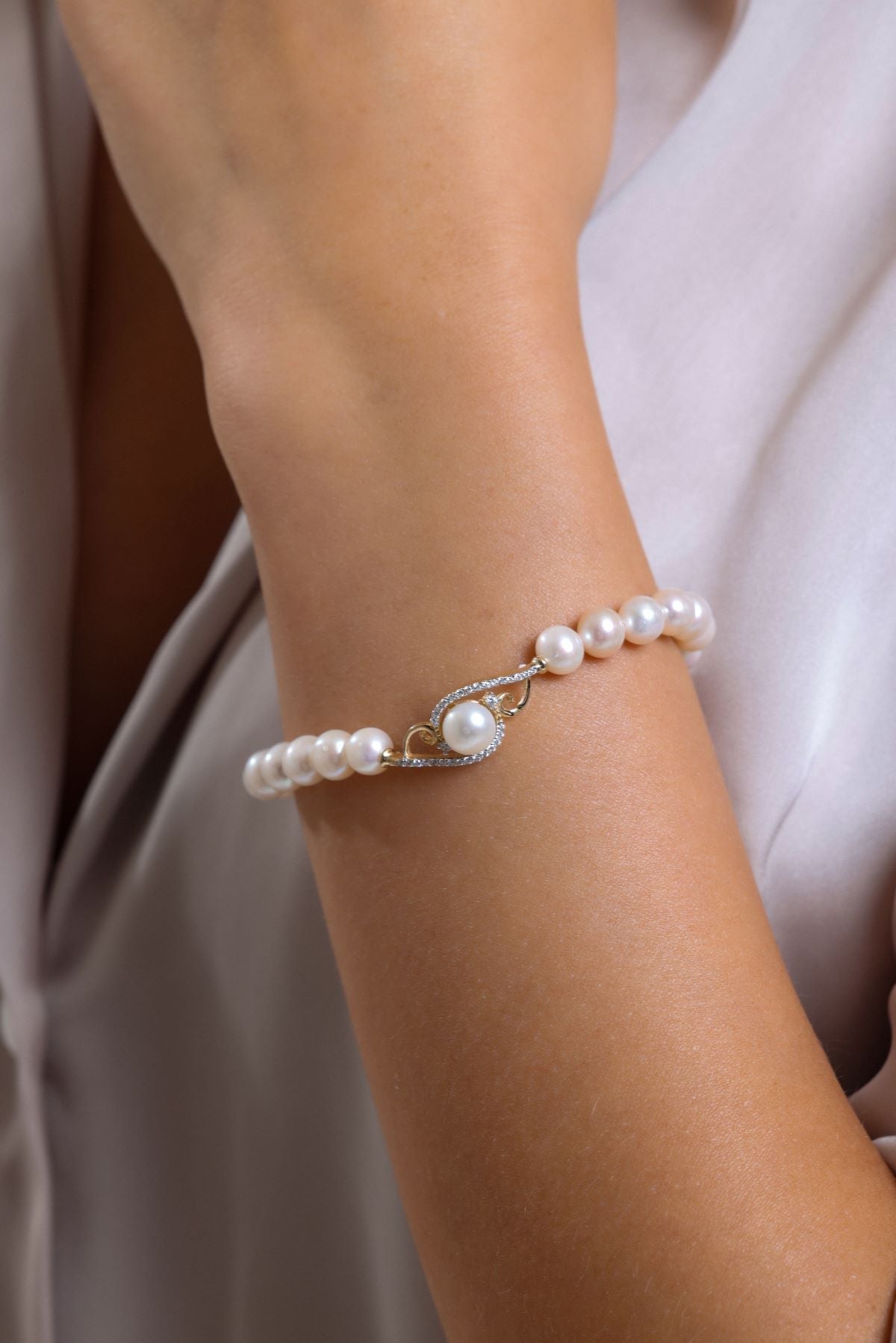 Stone Natural Pearl Necklace Bracelet Ring Earring Quadruple Set