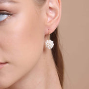 Natural Pearl Earring Necklace Bracelet Ring Quadruple Set