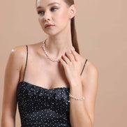 Sallantılı Doğal İnci Kolye Bileklik İkili Set | | Birinci1926