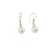 White Dangling Natural Pearl Earring