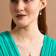 Pink Drop Natural Pearl Earring