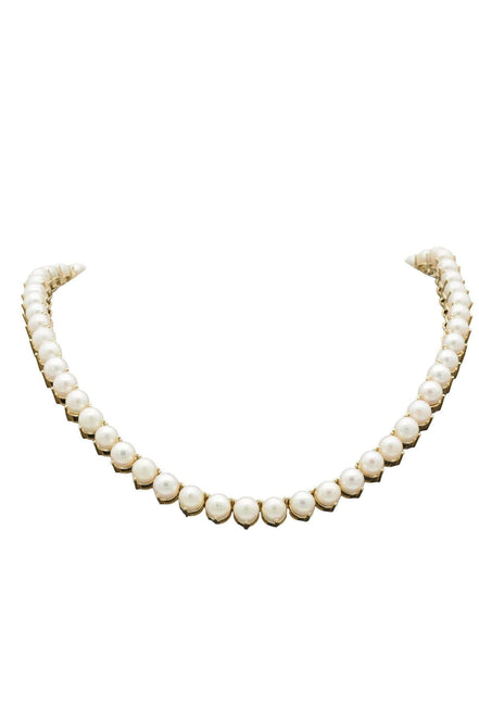 Three Strand Natural Pearl Necklace