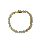 Three Pronged Natural Pearl Bracelet