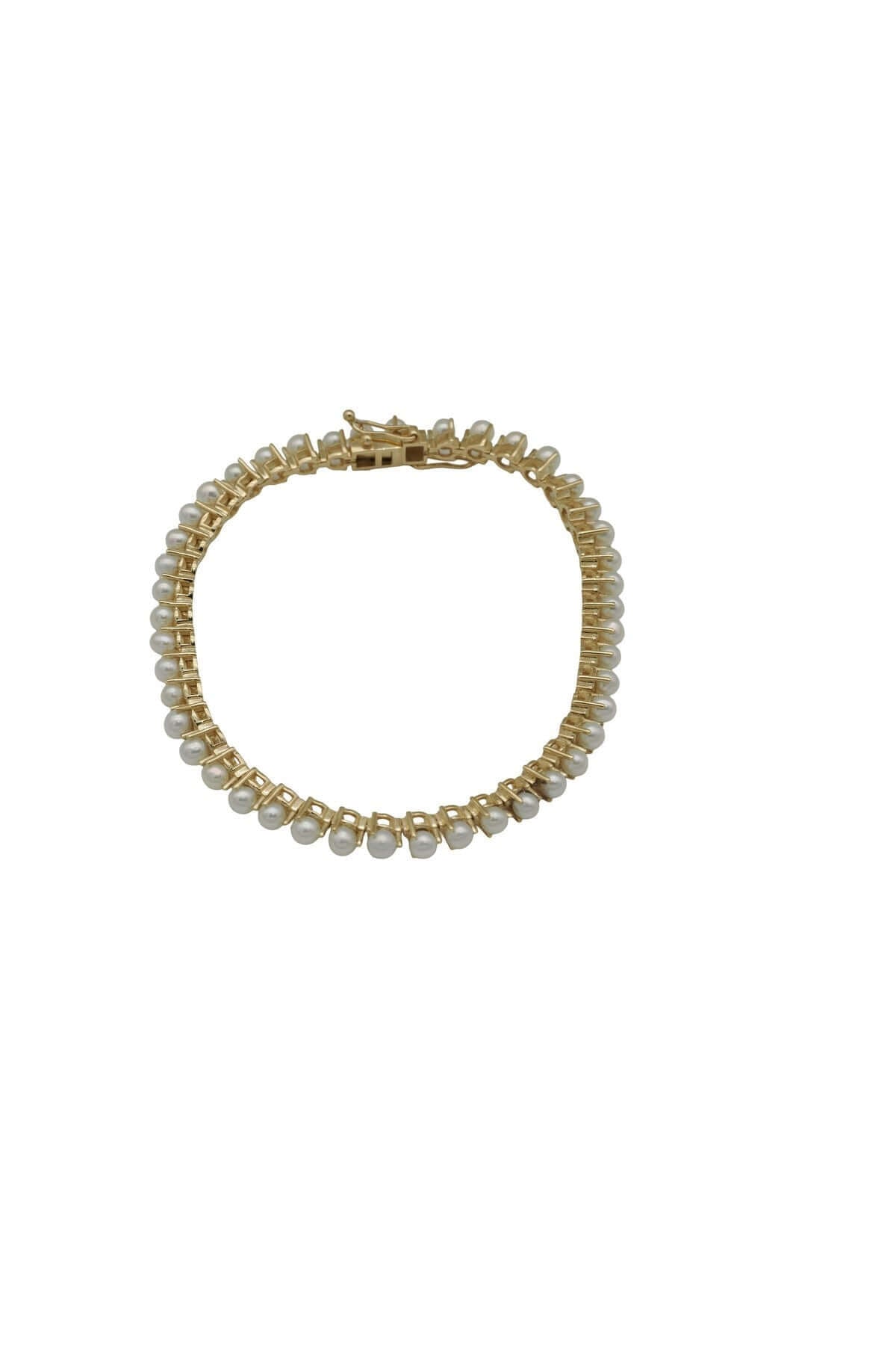 Three Pronged Natural Pearl Bracelet