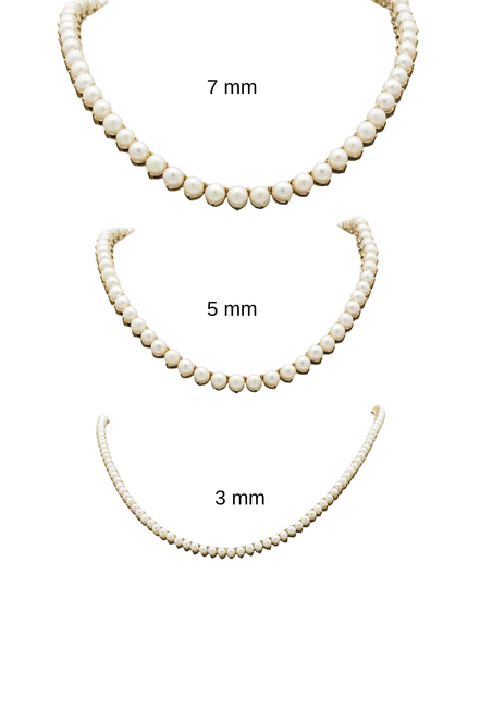 Three Strand Natural Pearl Necklace