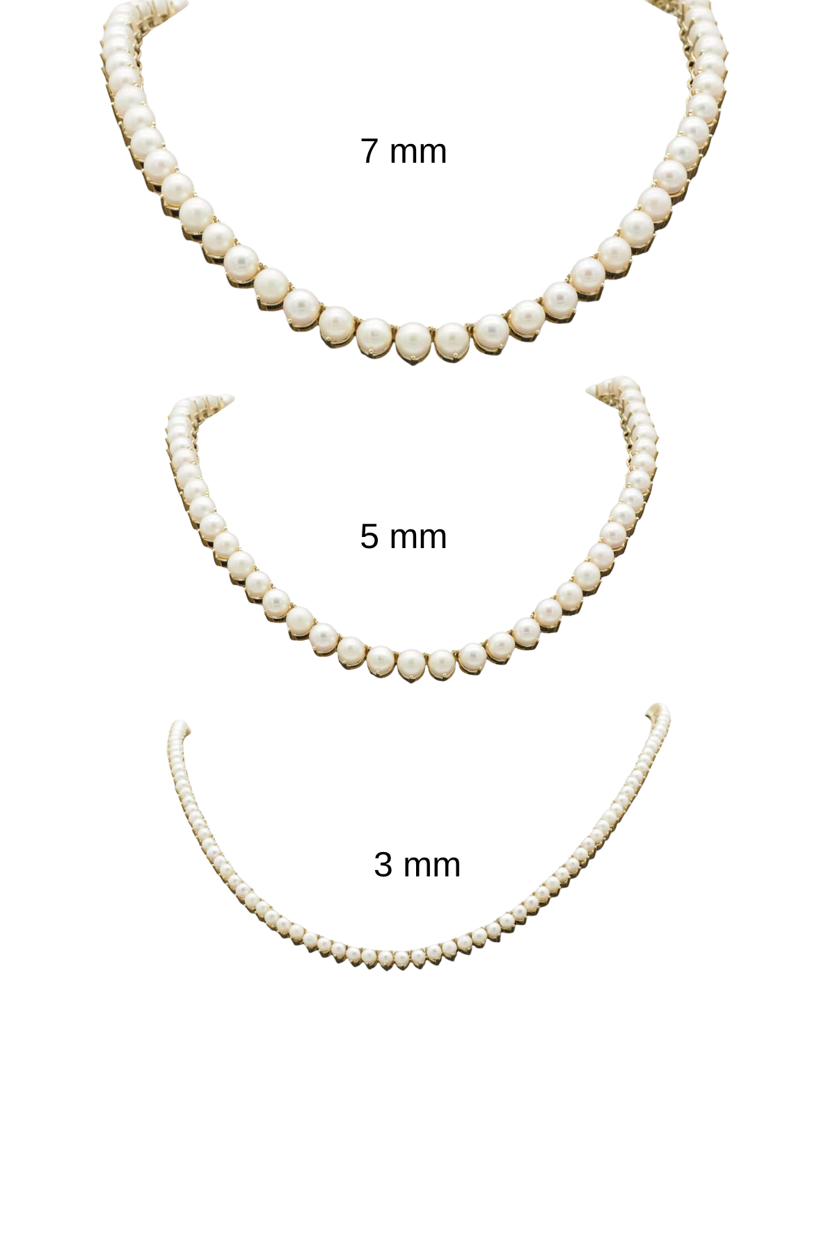 Three Strand Natural Pearl Necklace