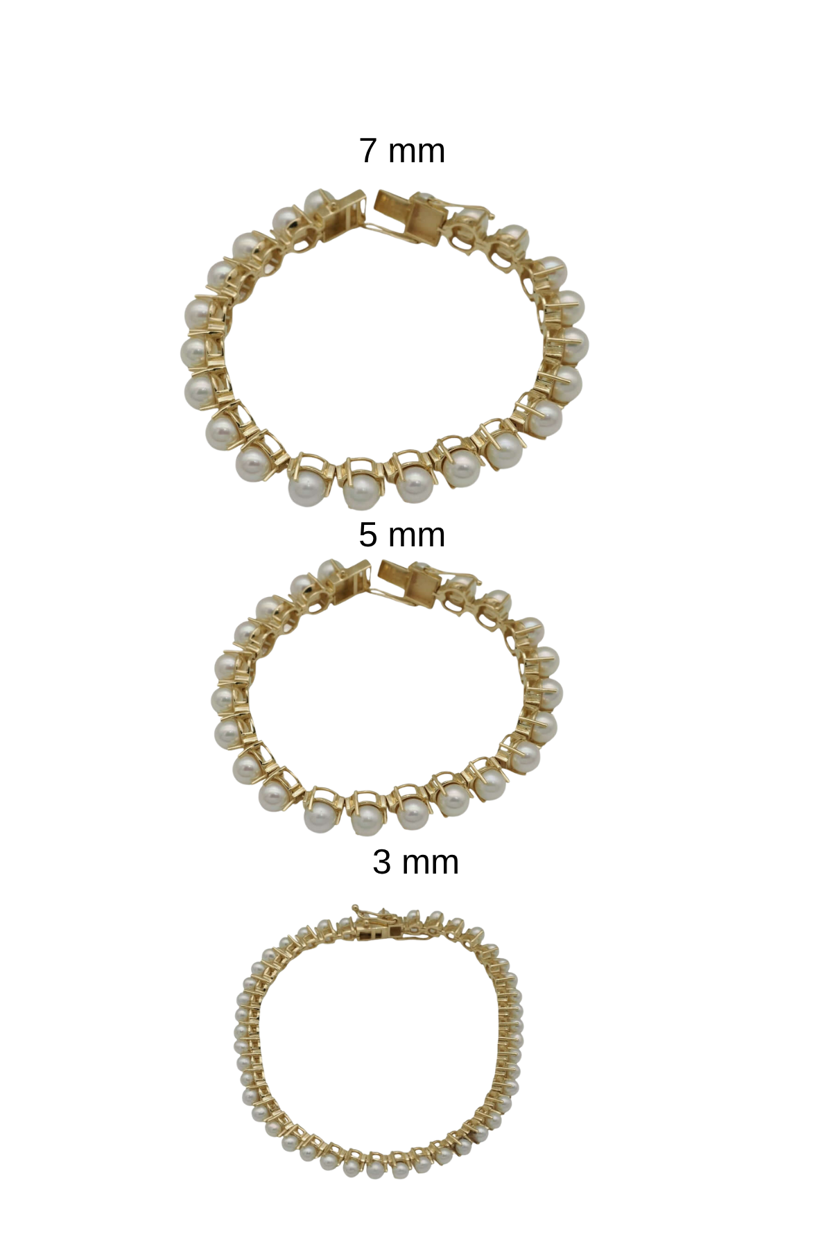 Three Pronged Natural Pearl Bracelet