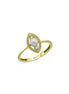 0,15 Karat Eye Design Natural Pearl Diamond Ring