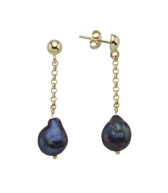 Doğal Barok İncili Zincir Küpe | | Birinci1926