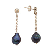 Natural Baroque Pearl Chain Earring