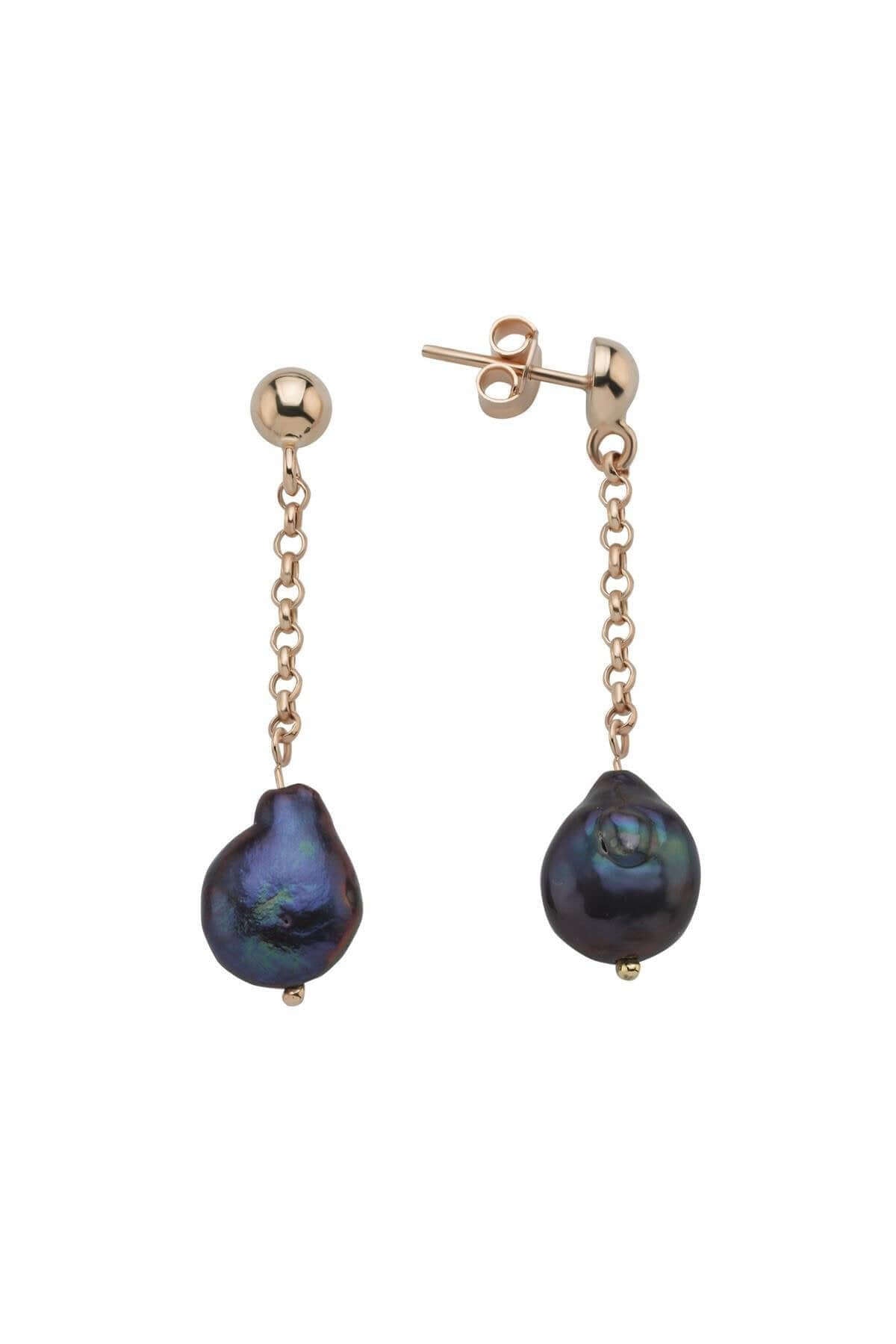 Natural Baroque Pearl Chain Earring