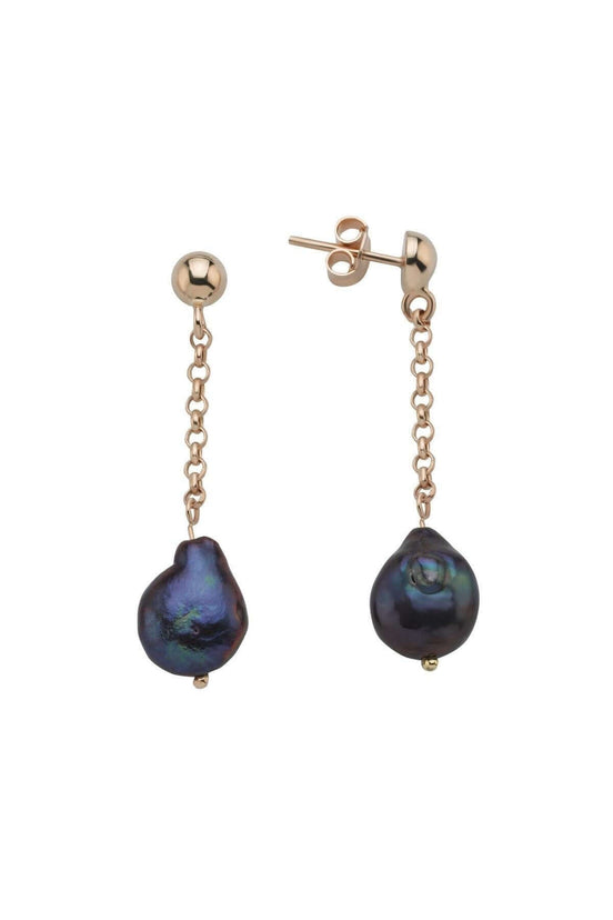 Natural Baroque Pearl Chain Earring