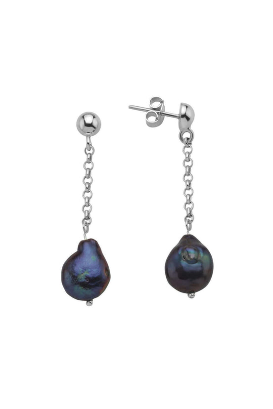 Natural Baroque Pearl Chain Earring