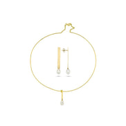 Doğal İnci Choker Küpe Kolye İkili Set | | Birinci1926