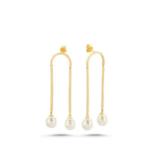 Natural Pearl Rocking Earring