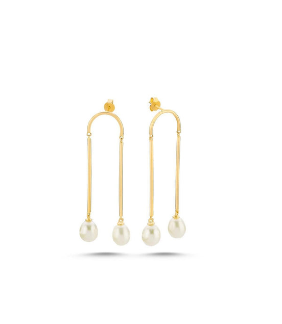 Natural Pearl Rocking Earring