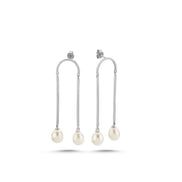 Natural Pearl Rocking Earring