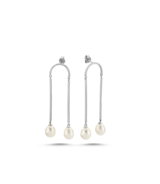 Natural Pearl Rocking Earring