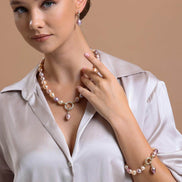 Halka Kilitli Multicolor Barok Doğal İnci Kolye | İnci Kolye | Birinci1926