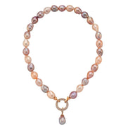 Halka Kilitli Multicolor Barok Doğal İnci Kolye | İnci Kolye | Birinci1926