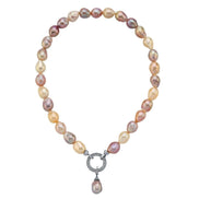 Halka Kilitli Multicolor Barok Doğal İnci Kolye | İnci Kolye | Birinci1926