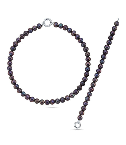 Siyah İnci Kolye Bileklik İkili Set | | Birinci1926