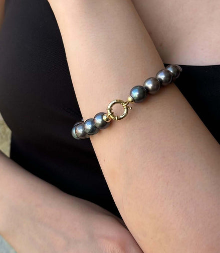 Siyah İnci Kolye Bileklik İkili Set | | Birinci1926