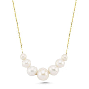 Filtration Natural Pearl Necklace Bracelet Double Set