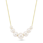 Filtration Natural Pearl Necklace Bracelet Double Set