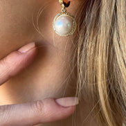 Zircon Stone Natural Pearl Earring
