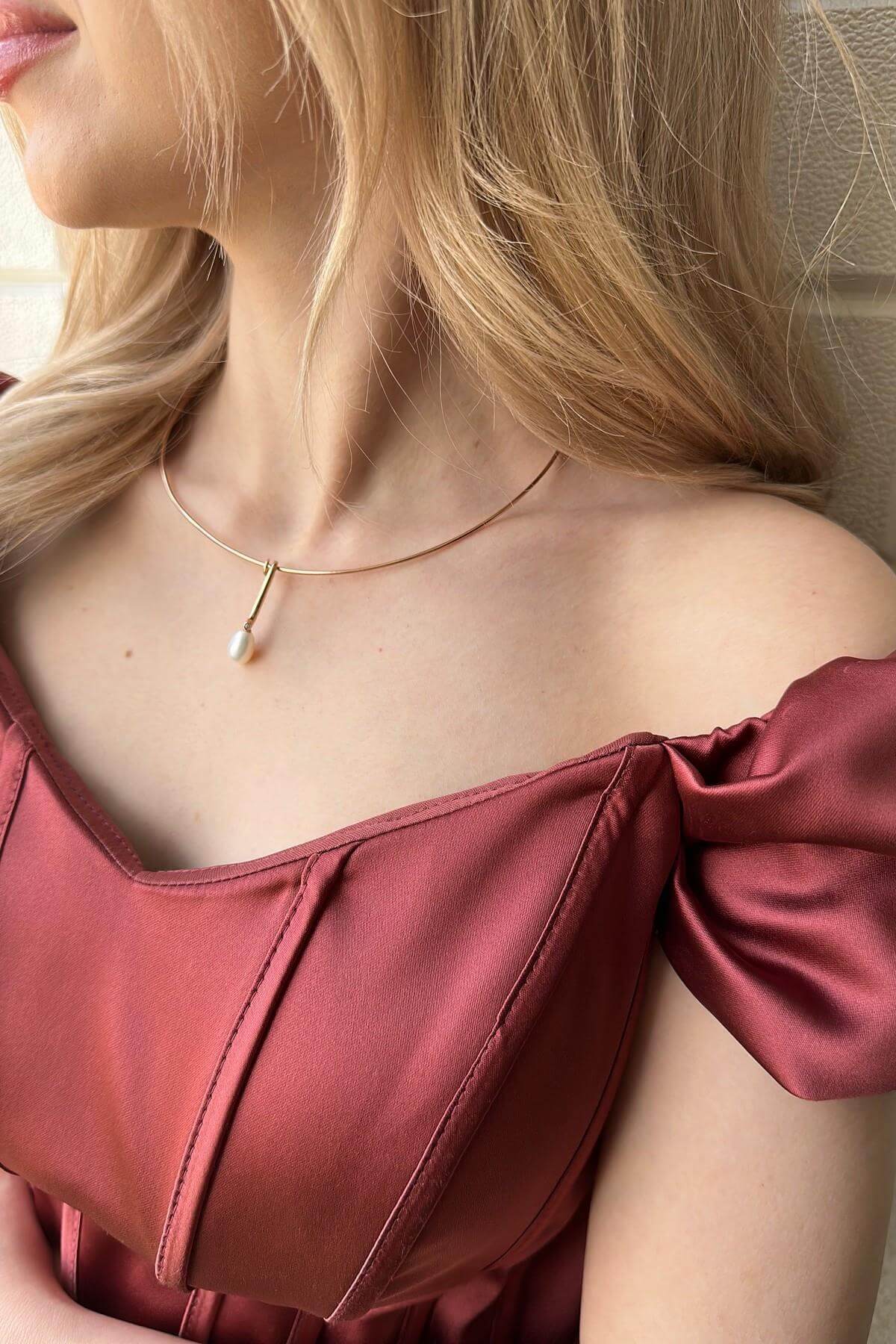 Choker Model Natural Pearl Necklace