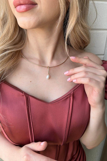 Choker Model Natural Pearl Necklace