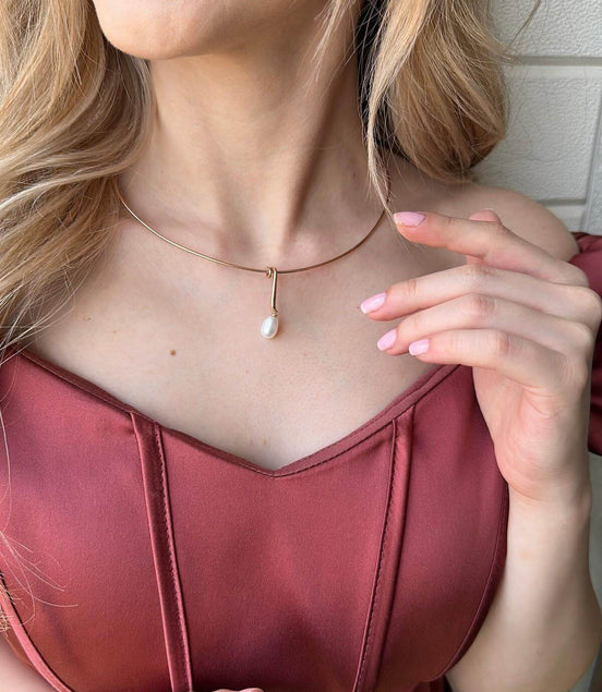 Choker Model Natural Pearl Necklace