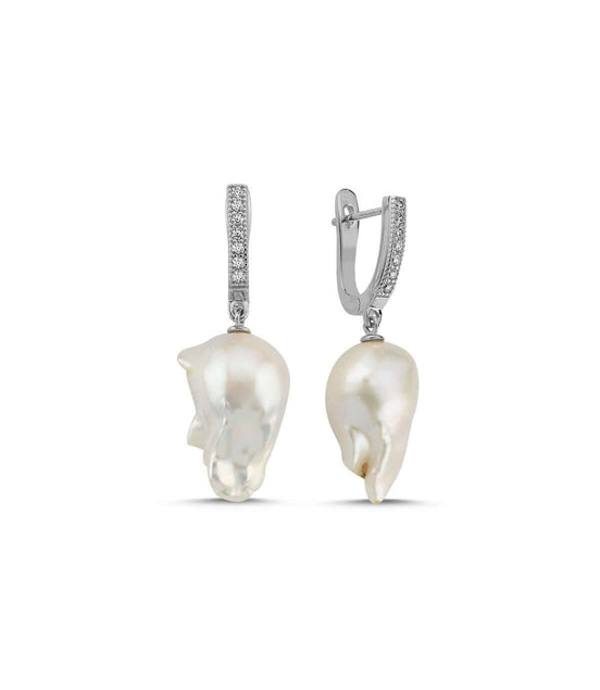 Baroque Natural Pearl Earring