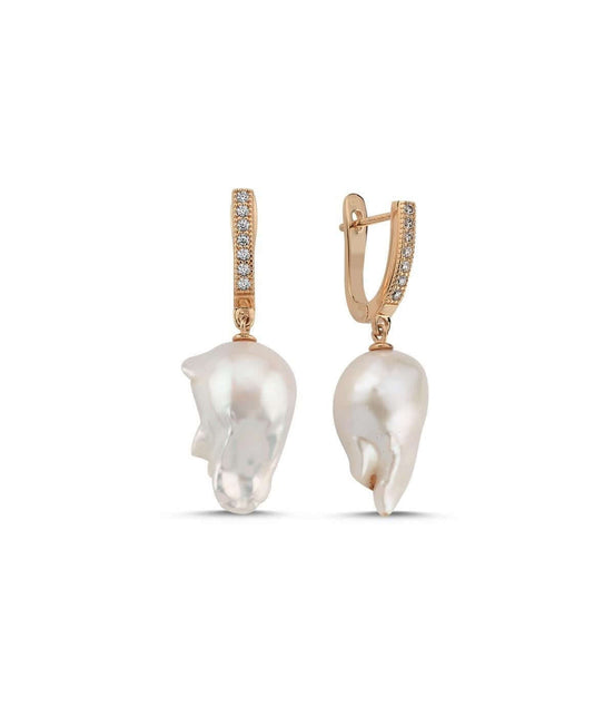 Baroque Natural Pearl Earring