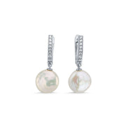 Coin Pearl Earring