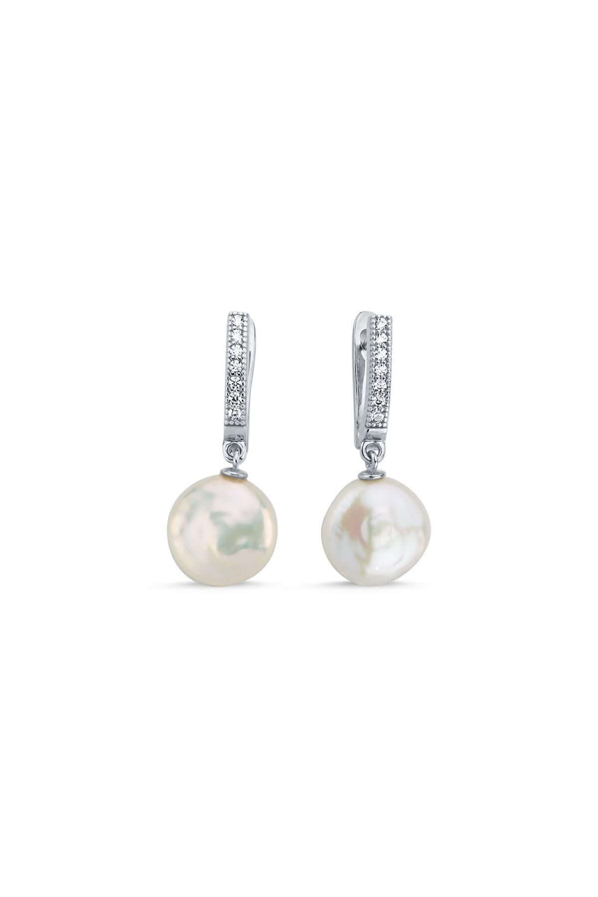 Coin Pearl Earring
