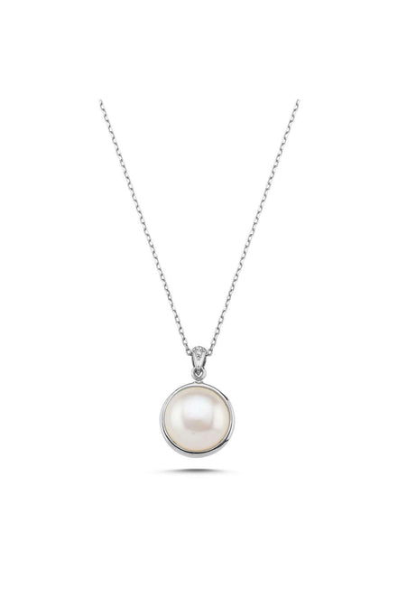 Zircon Stone Natural Pearl Necklace