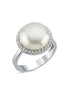 Zircon Stone Natural Pearl Ring