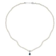 Crispy Natural Pearl Nazar Boncuklu Necklace