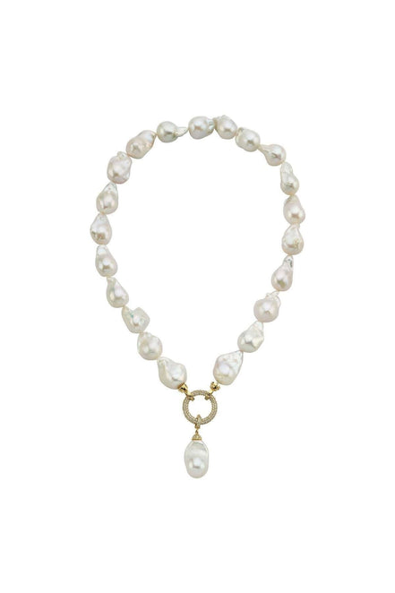 Halka Kilitli Barok Doğal İnci Kolye | | Birinci1926