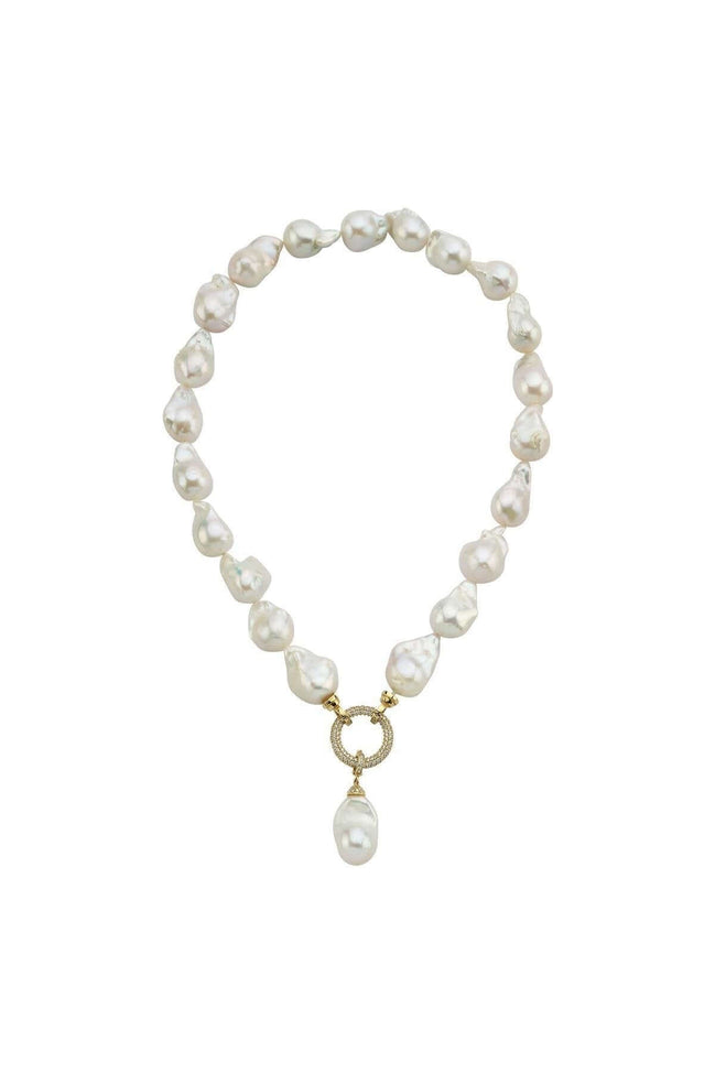 Halka Kilitli Barok Doğal İnci Kolye | | Birinci1926