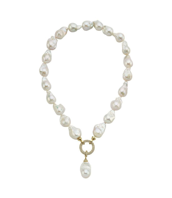 Halka Kilitli Barok Doğal İnci Kolye | | Birinci1926