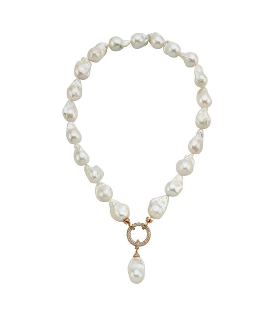 Halka Kilitli Barok Doğal İnci Kolye | | Birinci1926