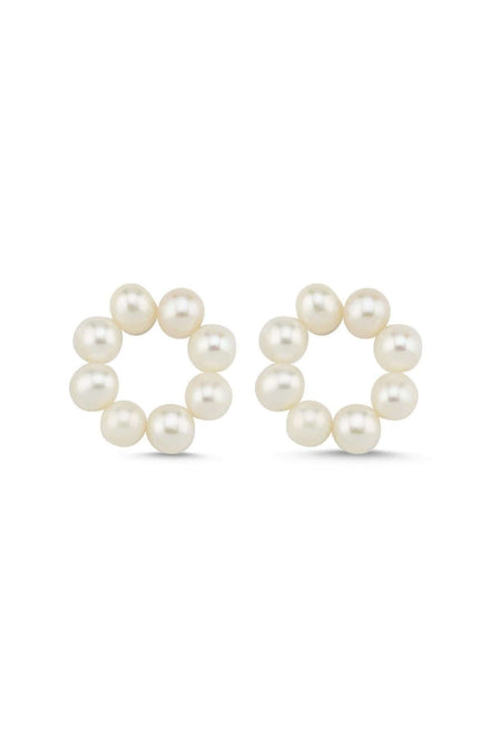 Büyük Halka Geçirmeli Charm Doğal İnci Küpe | | Birinci1926