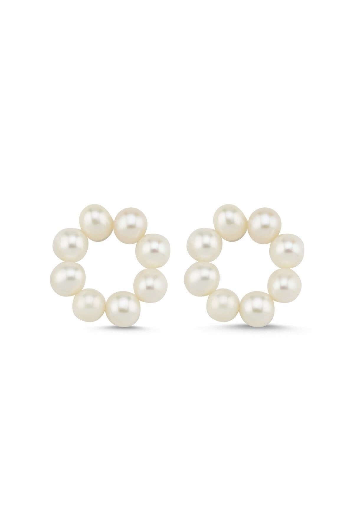 Küçük Halka Geçirmeli Charm Doğal İnci Küpe | | Birinci1926