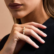 Badem Tırnak Beş Doğal İncili Yüzük | | Birinci1926