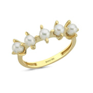 Badem Tırnak Beş Doğal İncili Yüzük | | Birinci1926