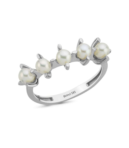 Badem Tırnak Beş Doğal İncili Yüzük | | Birinci1926